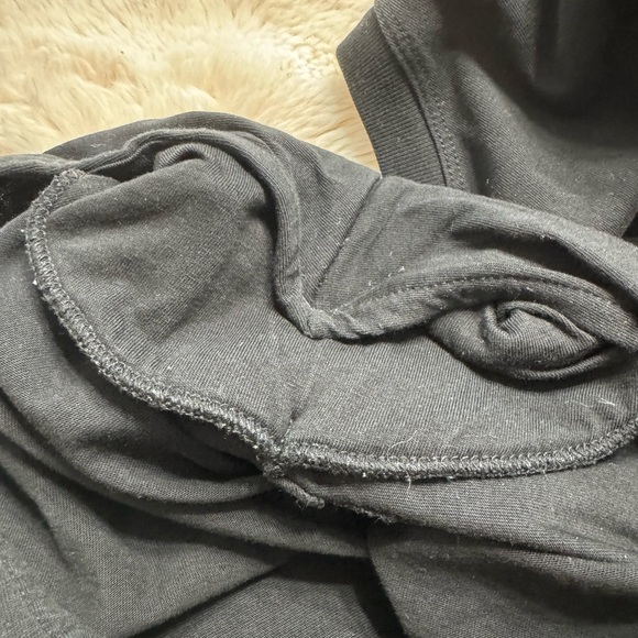 NWOT Zara Black Cotton Sleeveless Crewneck Tank Top with Shoulder Pads in L - Picture 5 of 6